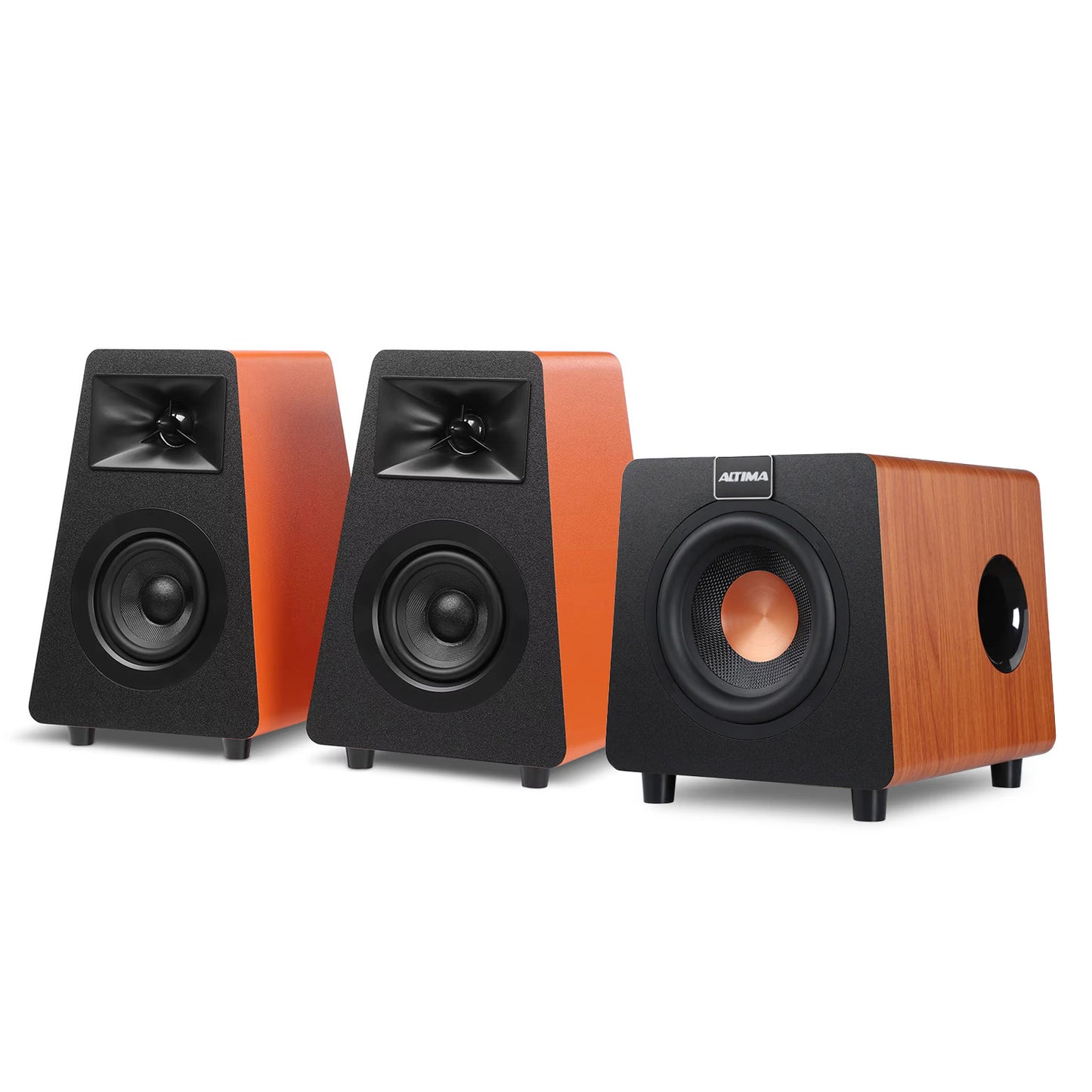 Altima™ 30S - High-Quality Active Wooden Speaker System for Karaoke