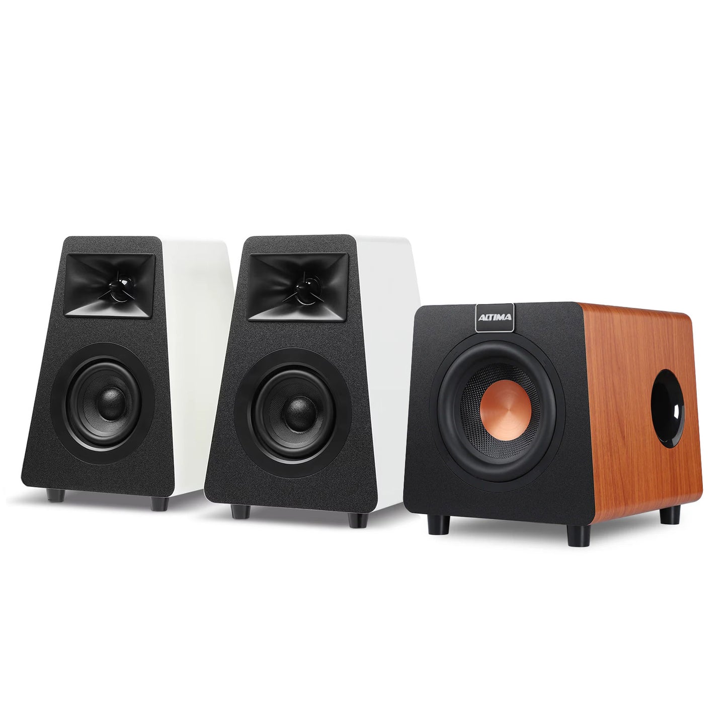 Altima™ 30S - High-Quality Active Wooden Speaker System for Karaoke