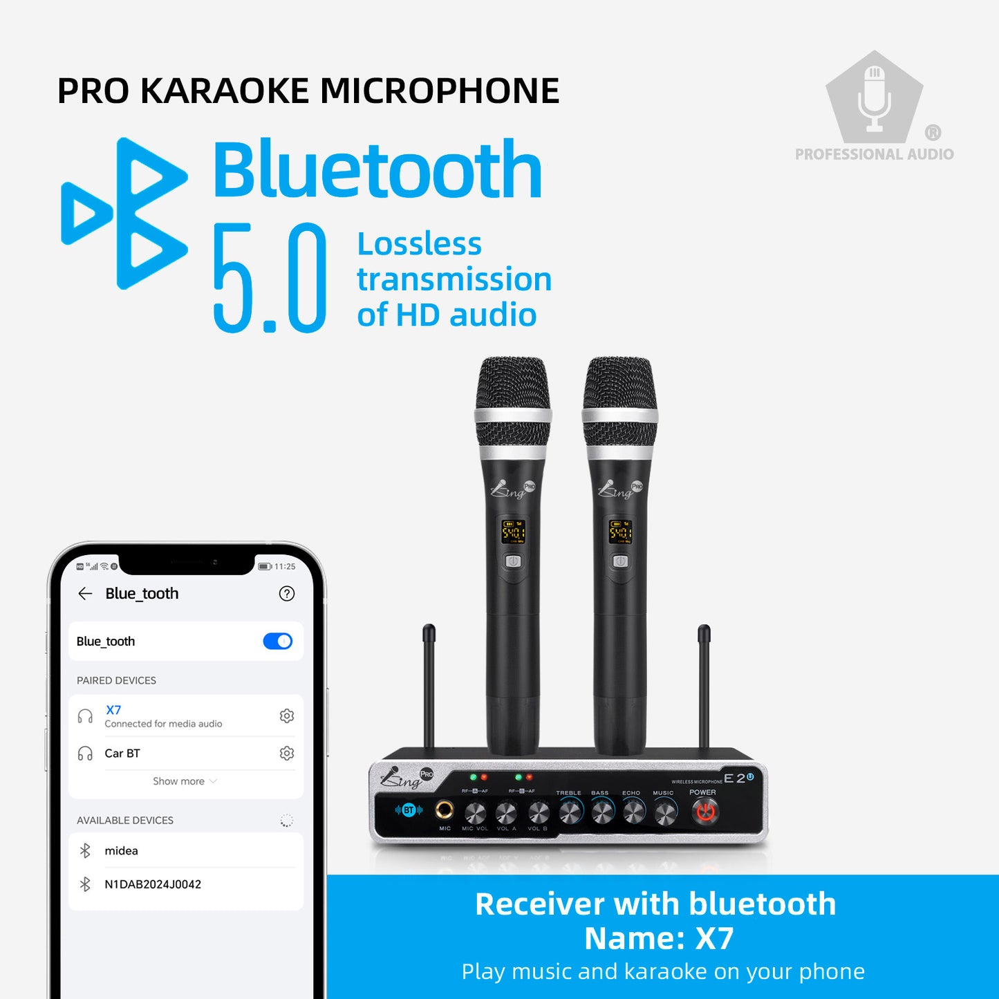 iSing™ Emotion 2U - Wireless Microphone Karaoke System with Mic Tone Control