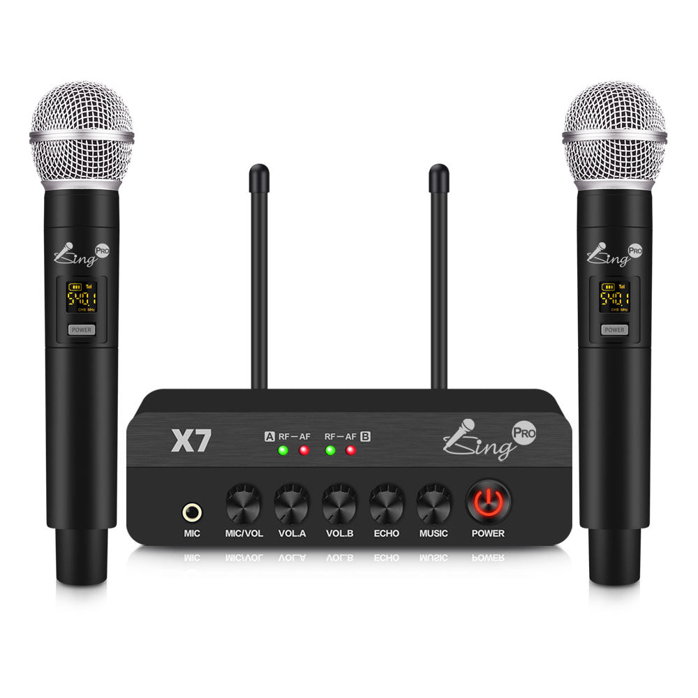 iSing X7 Star wireless karaoke system with microphones for home use